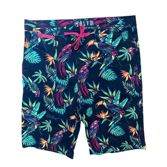 B.L.V.D. Supply Bird of Paradise Tropical walking shorts SIZE 32 - Picture 1 of 3
